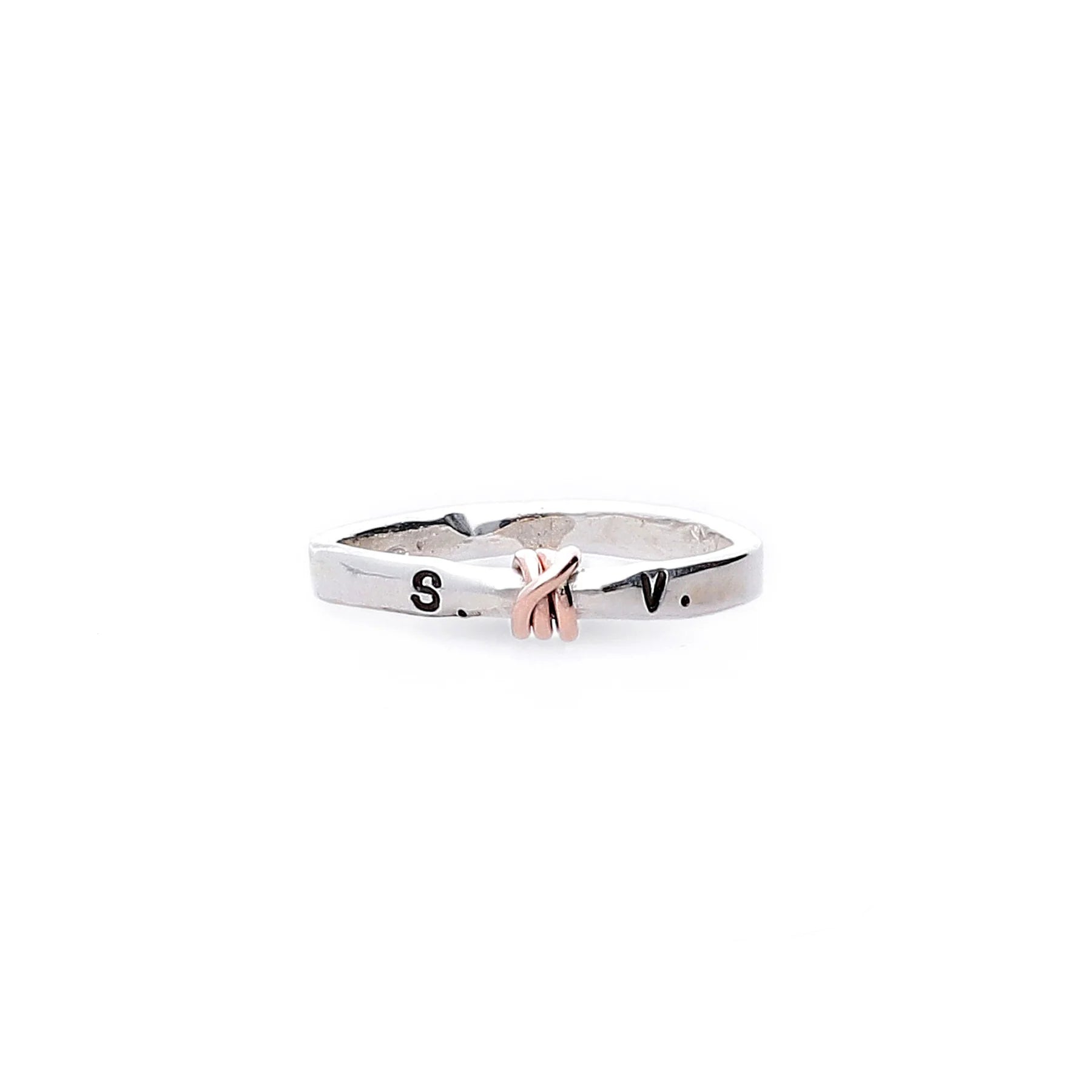 Anello Donna Filo D'Amore Elemento Oro Rosa 9 KT Argento Mis 12 AN2020AR