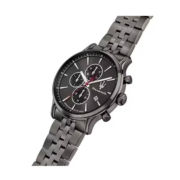 Orologio Uomo Maserati Epoca Acciaio Nero Quarzo Cronografo Data R8873618036
