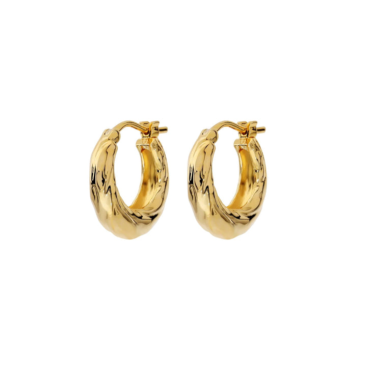 Orecchini Donna Etrusca Cerchi Bronzo Dorato Oro 18 KT WSET00953.YG