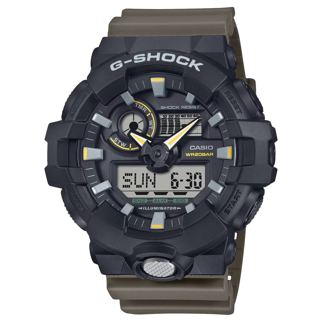 Orologio Uomo Casio G-SHOCK Verde Militare Nero GA-710TU-1A3ER