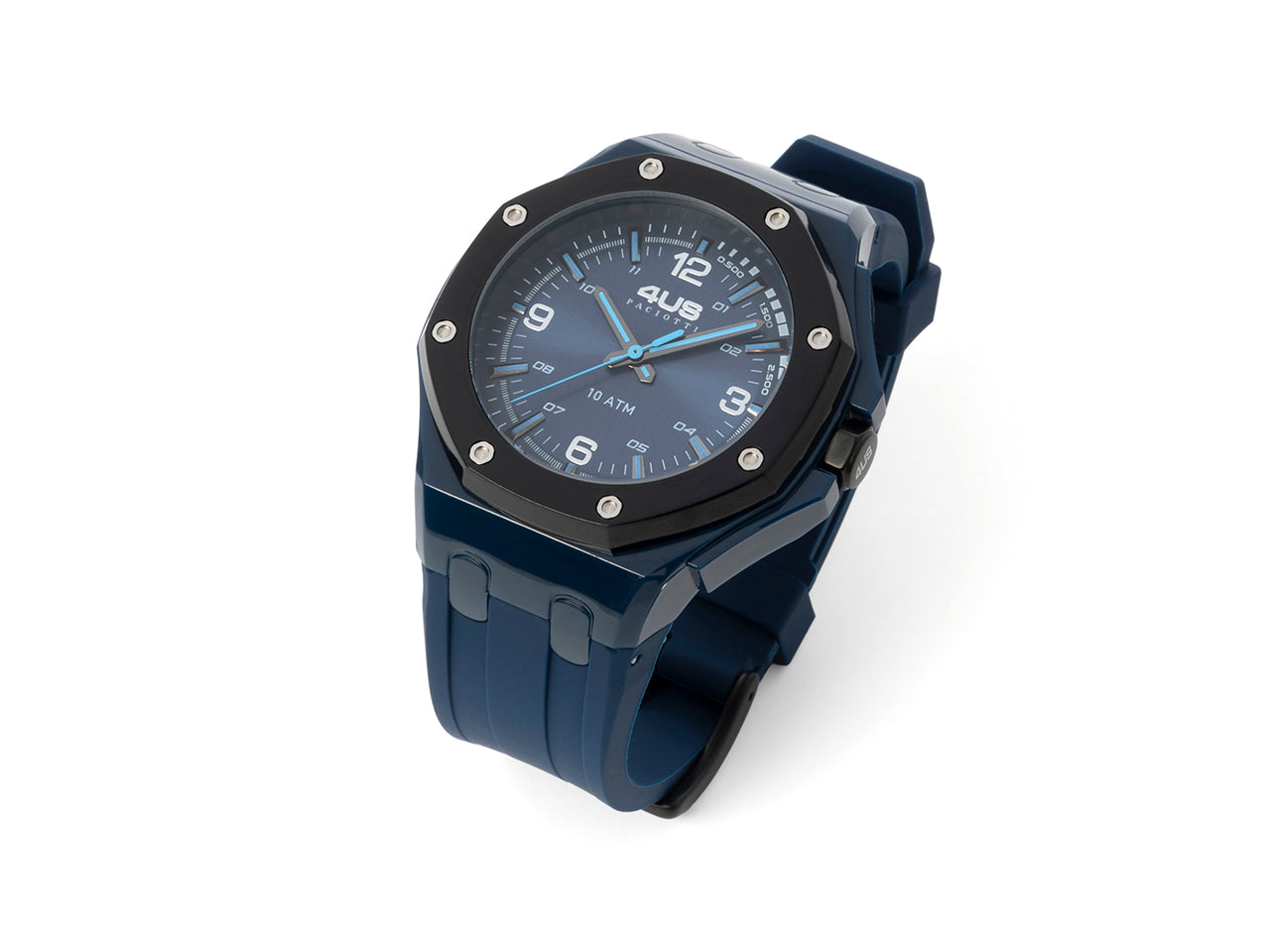 Orologio Uomo 4US Cesare Paciotti Quarzo Solo Tempo Gomma BluT4ST421