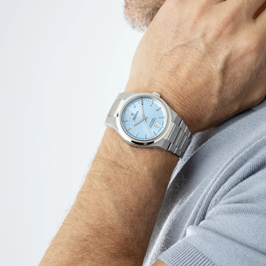 Orologio Uomo Acciaio Festina Rivè con cinturino Acciaio Swiss Made F20051/3