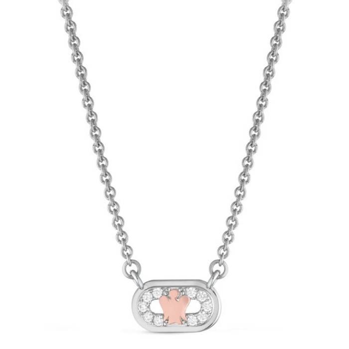 Collana Donna Roberto Giannotti Argento Zirconi Bianchi Angelo Traforato GIA801