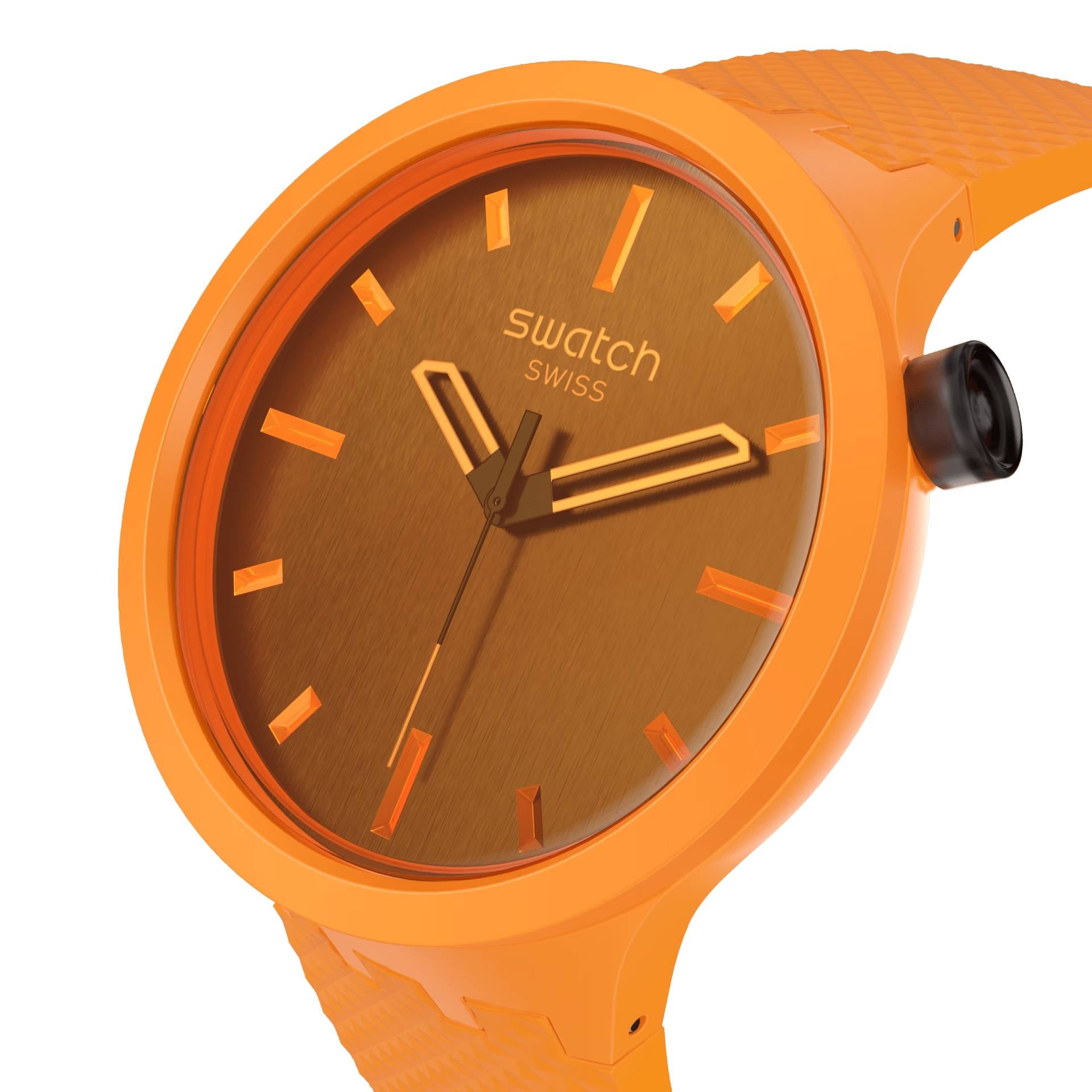 Orologio Unisex Swatch Big Bold Crushing Orange Quarzo Arancione SB05O102