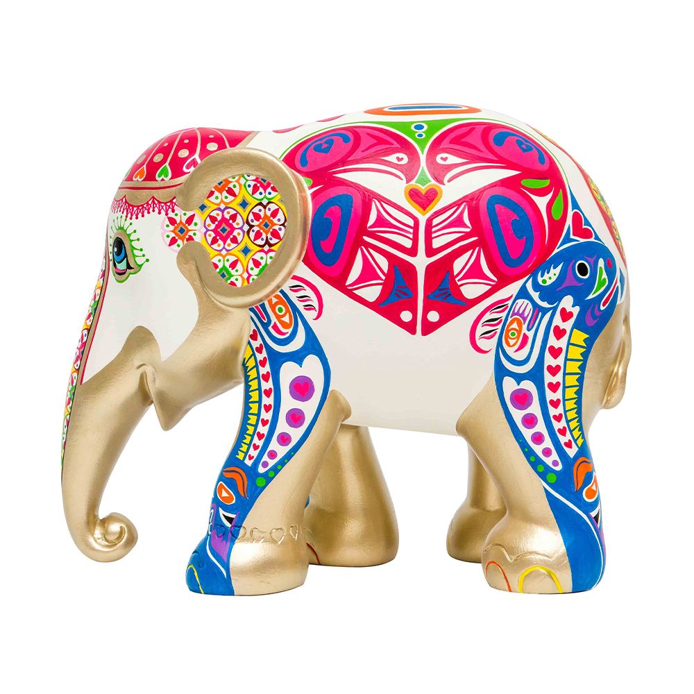 Scultura Elefante Onlylux Love Wild Love Free 10cm Resina Dipinto A Mano 8858831254763