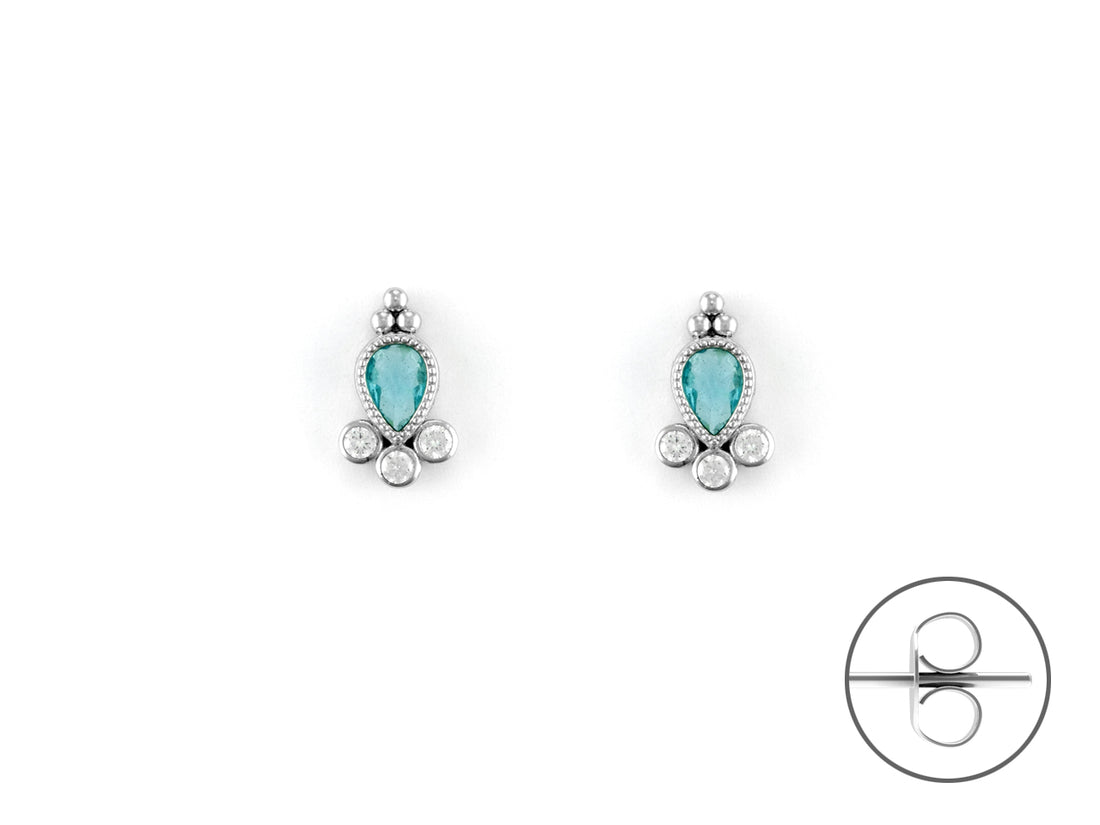 Orecchini Donna 4US Cesare Paciotti Acciaio Punto Luce Blu Goccia 4UOR6574W