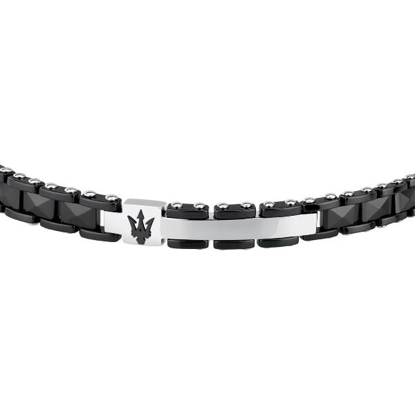 Bracciale Uomo Maserati Acciaio Ceramica Nera JM426ATZ95