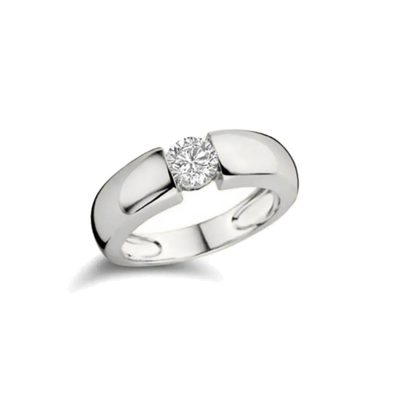 Anello Donna Liu Jo Acciaio liscio con zircone LJ2590M16