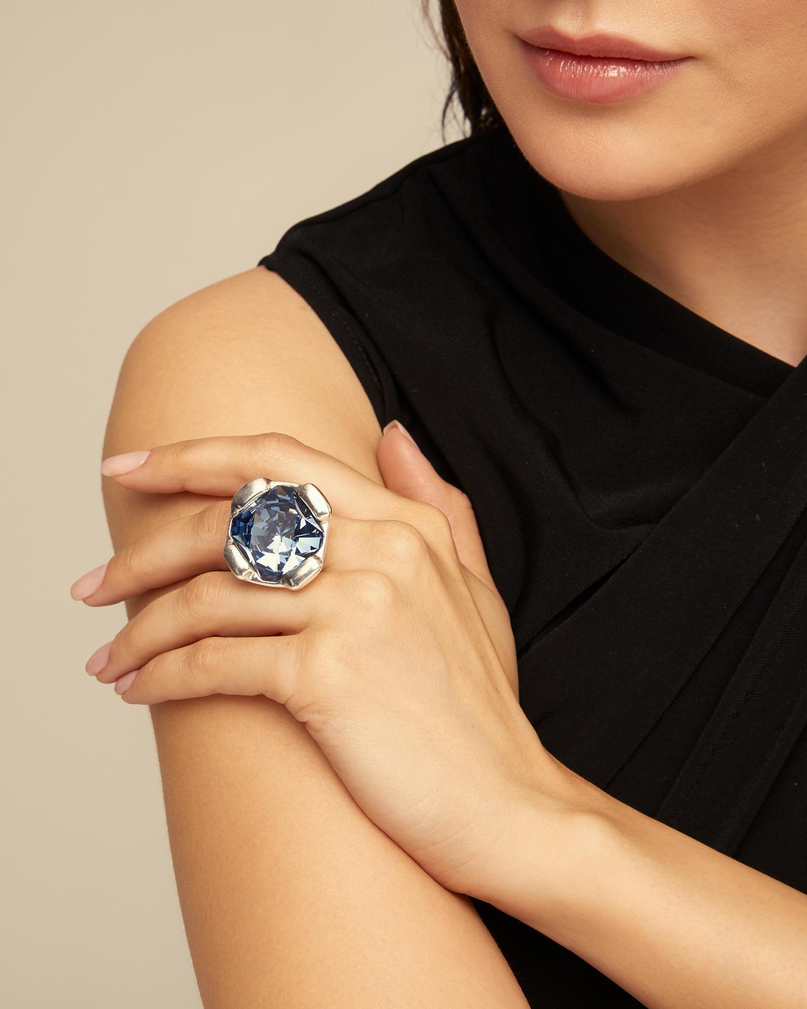 Anello Donna Uno De 50  Con  Pietra Blu ANI0787AZUMTL15