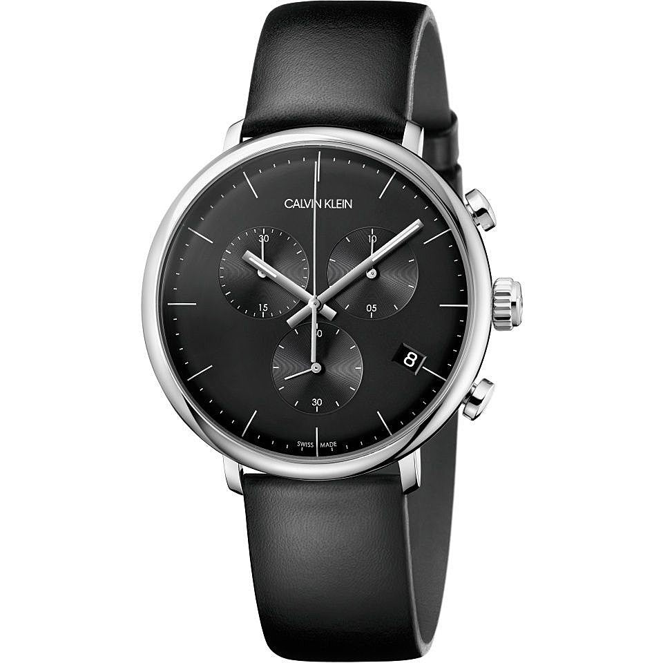 Orologio Uomo Acciaio Calvin Klein Solo Tempo Quarzo Cinturino Pelle K8M271C1