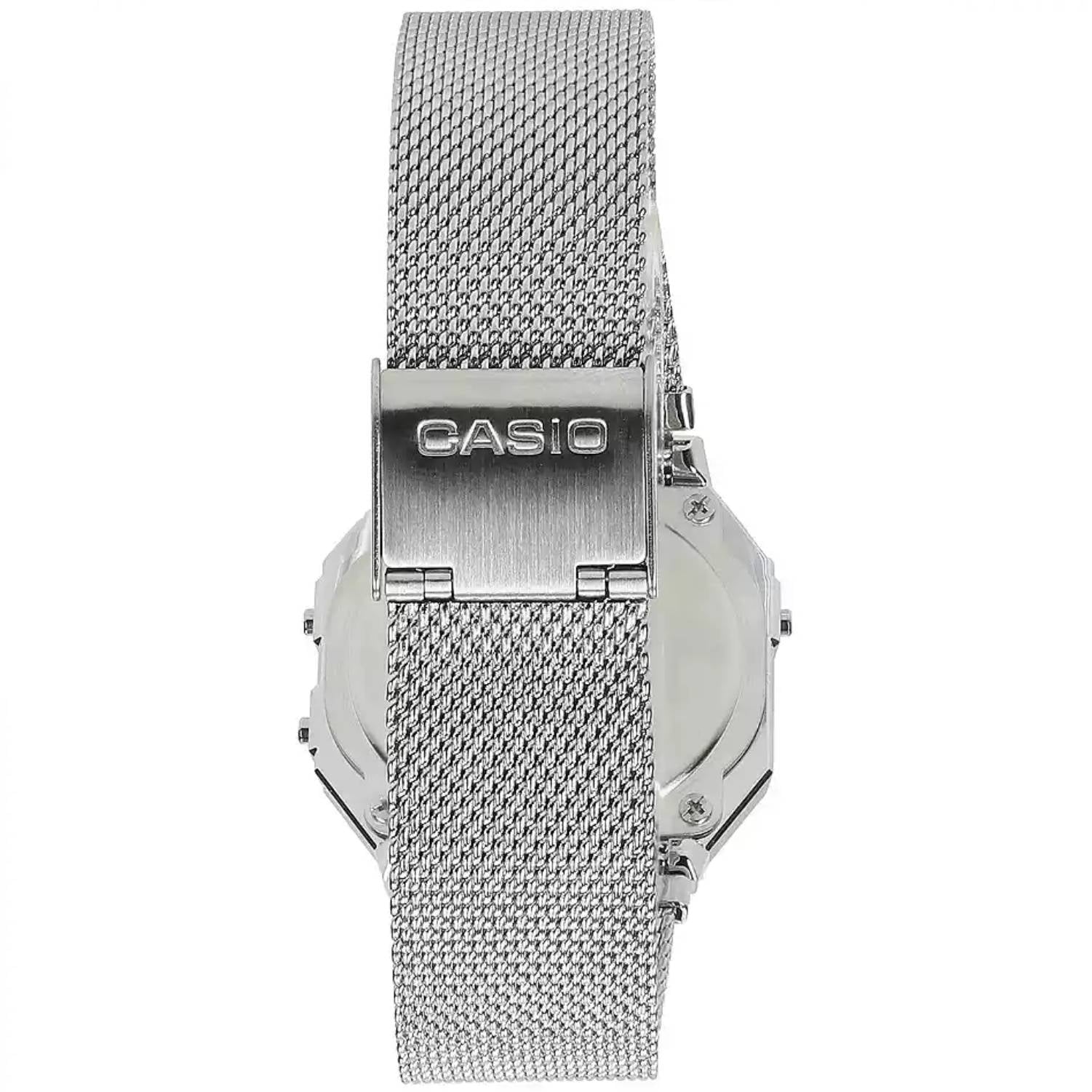 Orologio Uomo Acciaio Casio Digitale Vintage Quarzo Maglia Milano Cronografo A700WEM-7AEF