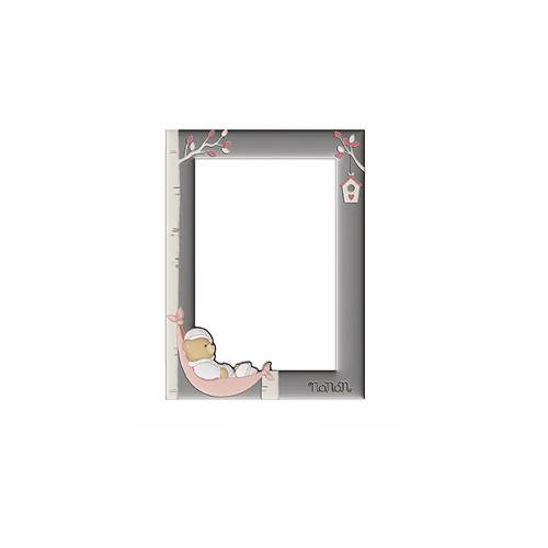 Cornice Argento Bambino Nanan Rosa cm 10X15 NCO0042