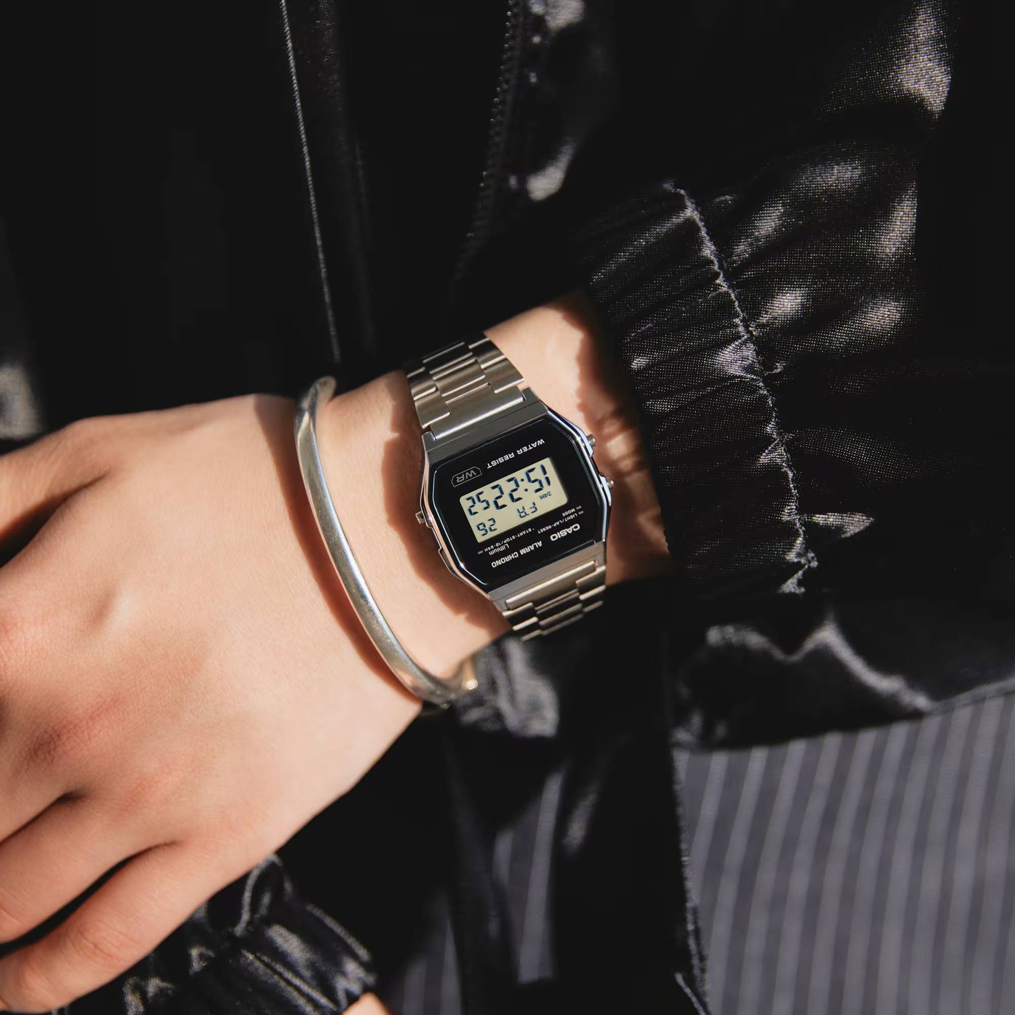 Orologio Unisex Acciaio Casio Vintage Nero Quarzo Digitale A158WEA-1EF