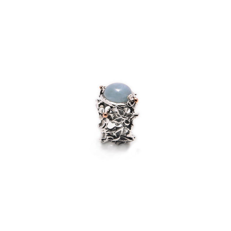 Anello Donna Nemoris Argento 925 Bronzo Rosè Misura 16 Acquamarina BAF29