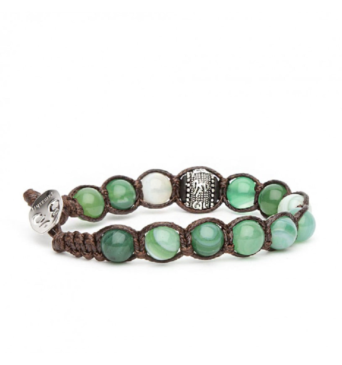 Bracciale Unisex Tamashii PietraTamashii ruota della preghiera agata verde striata BHS1100-140