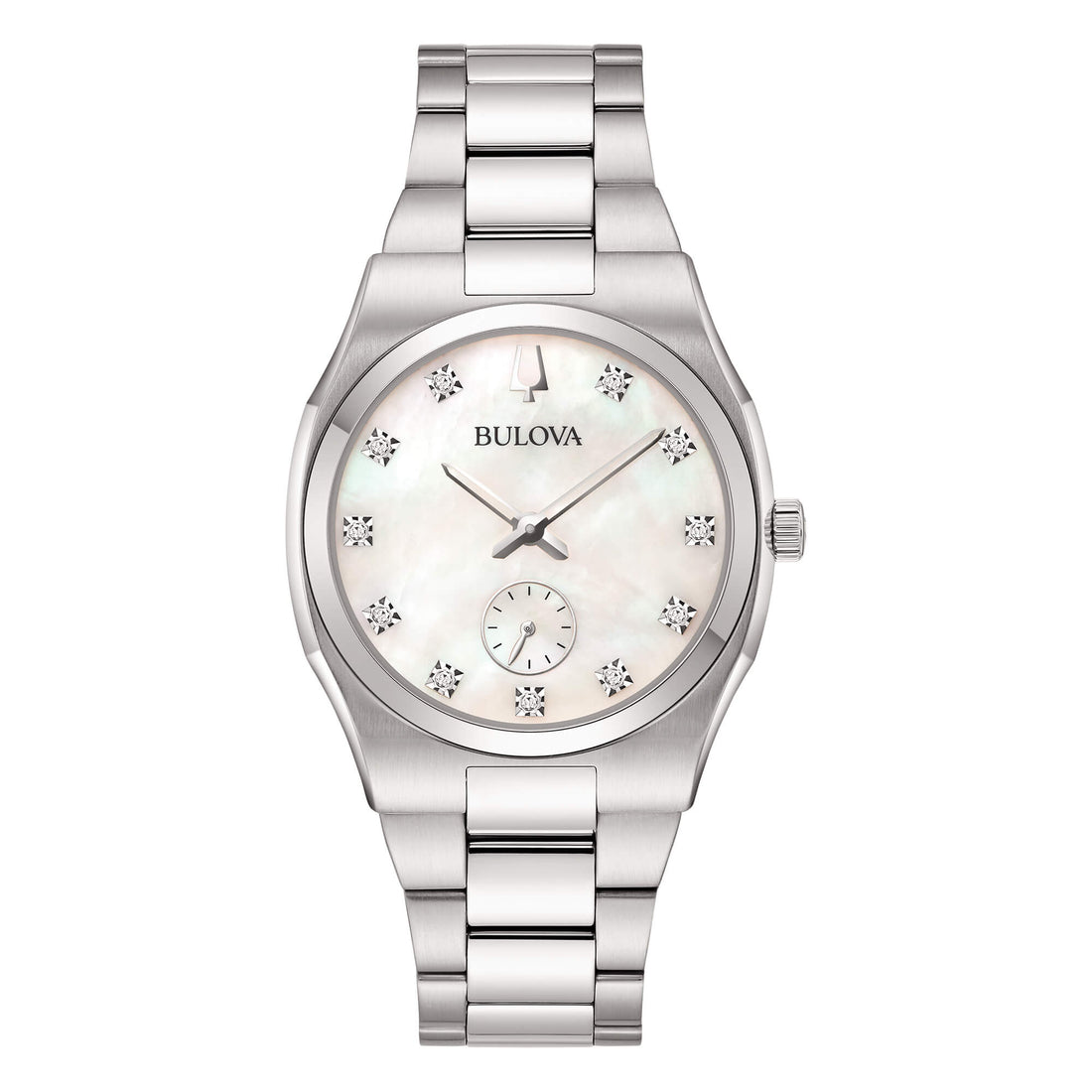 Orologio Donna Bulova Surveyor Lady Quarzo Madreperla Diamanti Acciaio 96P242