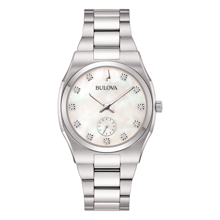 Orologio Donna Bulova Surveyor Lady Quarzo Madreperla Diamanti Acciaio 96P242