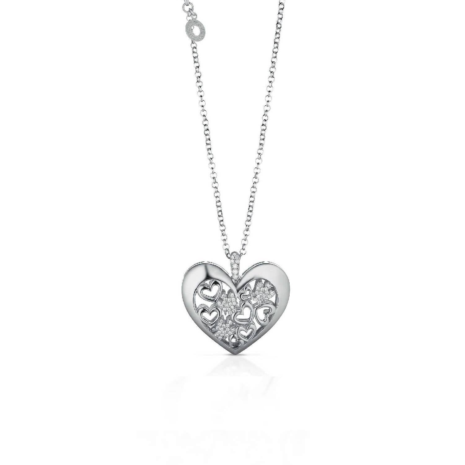 Collana Donna Argento 925 Roberto Giannotti Cuore Angelo Zirconi GIA330B