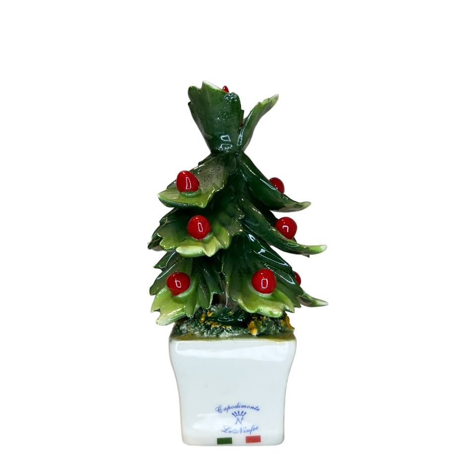 Albero di Natale Capodimonte Classico Vaso Bocciolo 18cm CAP30