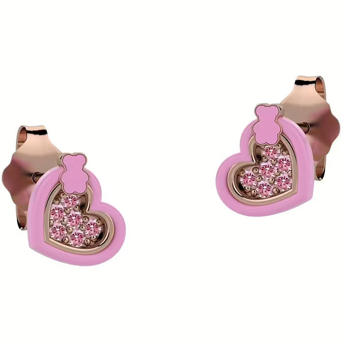 Orecchino Bambino Nanan cuore zirconato Arg rosè 925 NAN0409