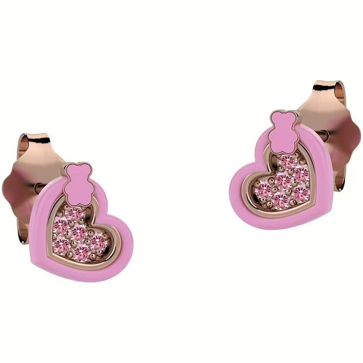 Orecchino Bambino Nanan cuore zirconato Arg rosè 925 NAN0409