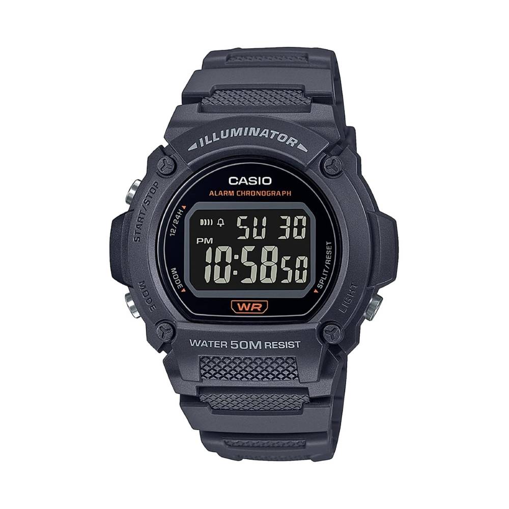 Orologio Bimbo Casio  Digitale Grigio Quarzo Cronografo Sveglia Timer W-219H-8BVEF