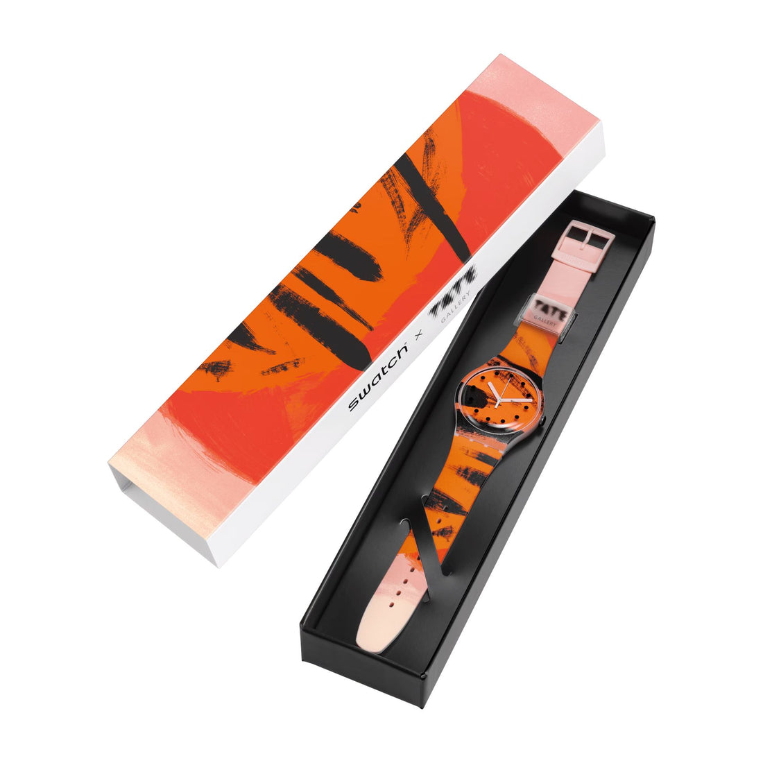 Orologio Unisex Swatch Barns-Graham's Orange And Red On Pink SUOZ362