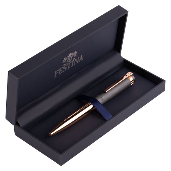 Penna Uomo Festina Acciaio Nero Satinato Rosè Biro FWS4107/D