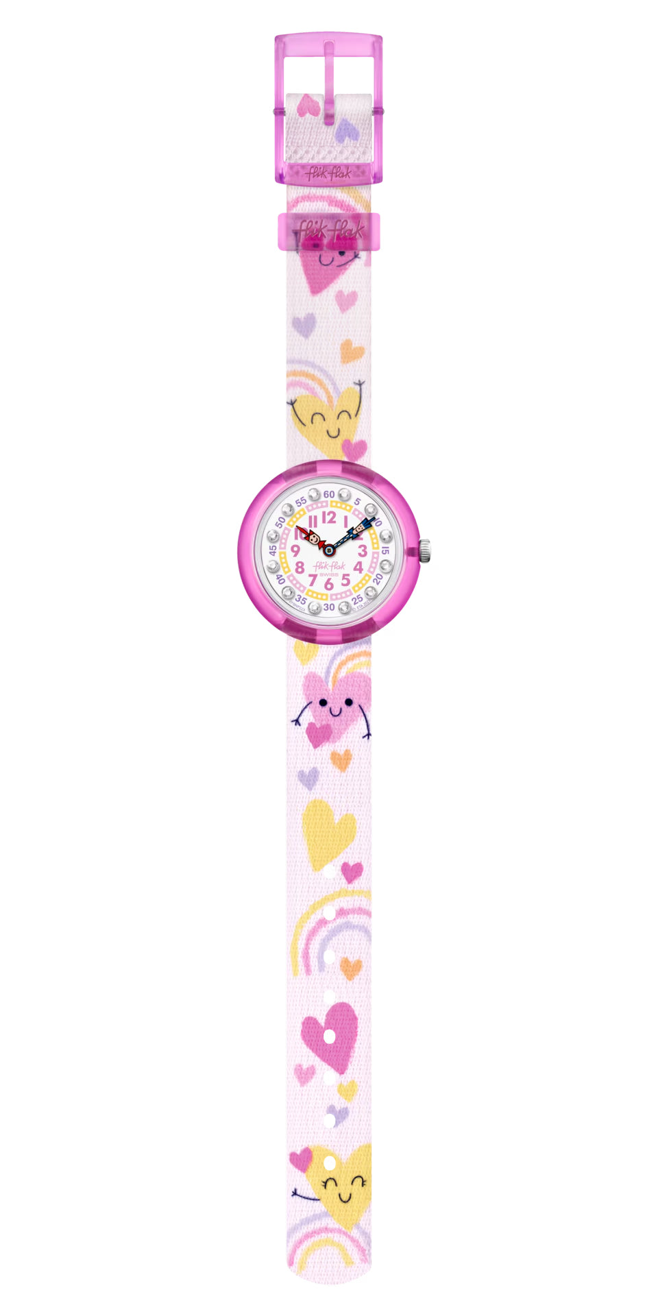 Orologio Bambina Swatch Flik Flak Bouncing Hearts Cuori Rosa ZFBNP223