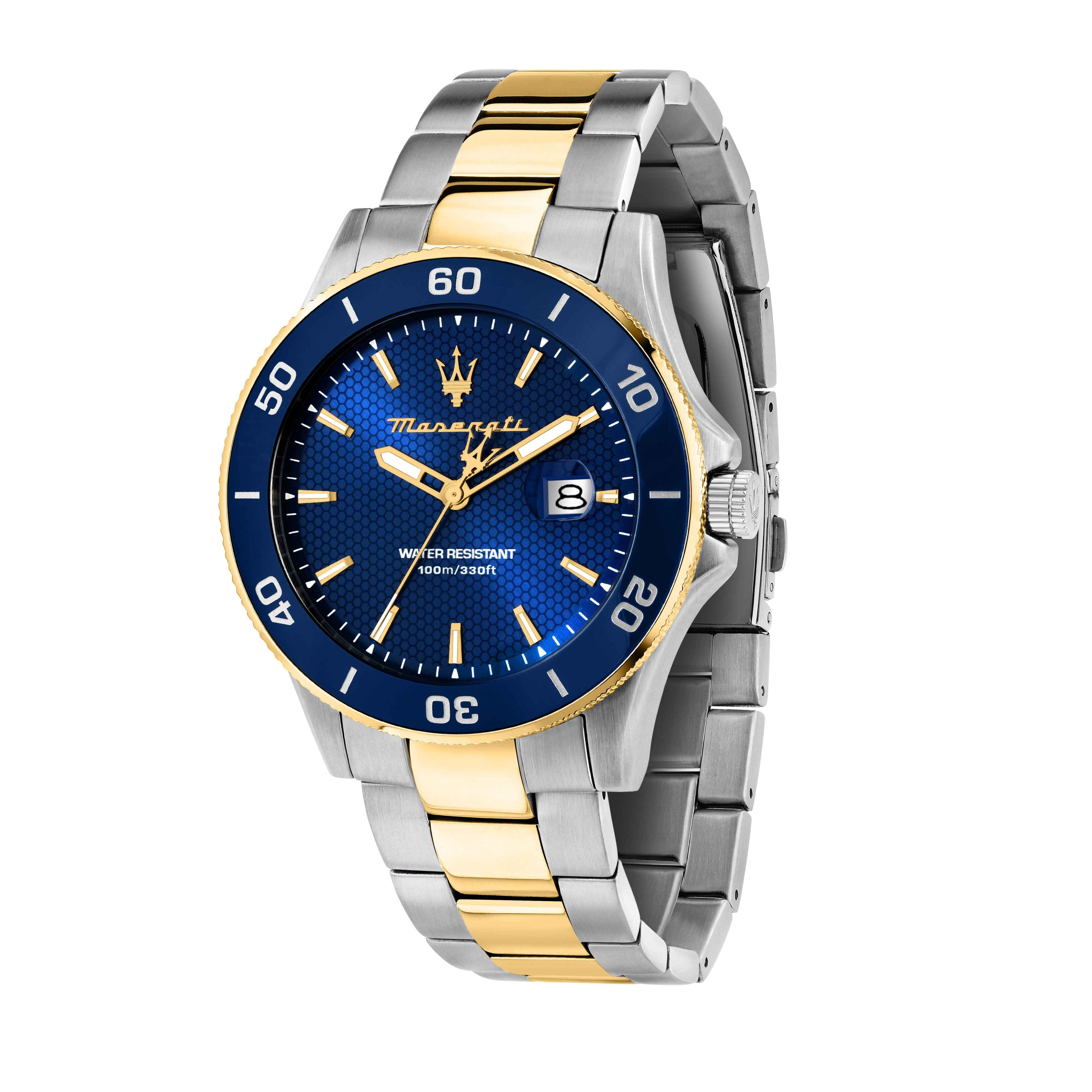 Orologio Uomo Maserati Acciaio Quarzo  Blu Data 100 M R8873600010