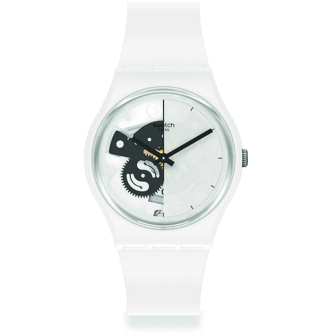 Orologio uomo Swatch Quarzo New Gent & Gent Bioceramic Cinturino in Silicone SO31W101