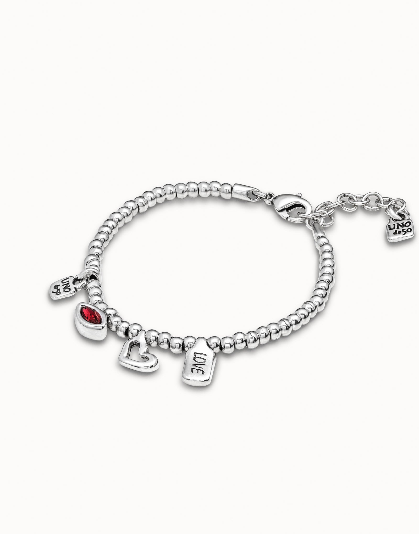 Bracciale Donna Uno De 50 Ciondoli  Argento Zama PUL1852ROJMTL0M