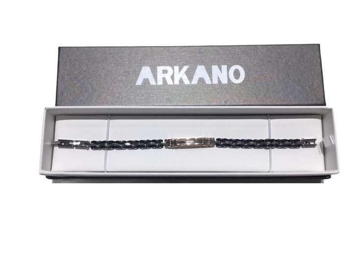Bracciale uomo  Acciaio  Arkano Nero e rosè  BAC40R