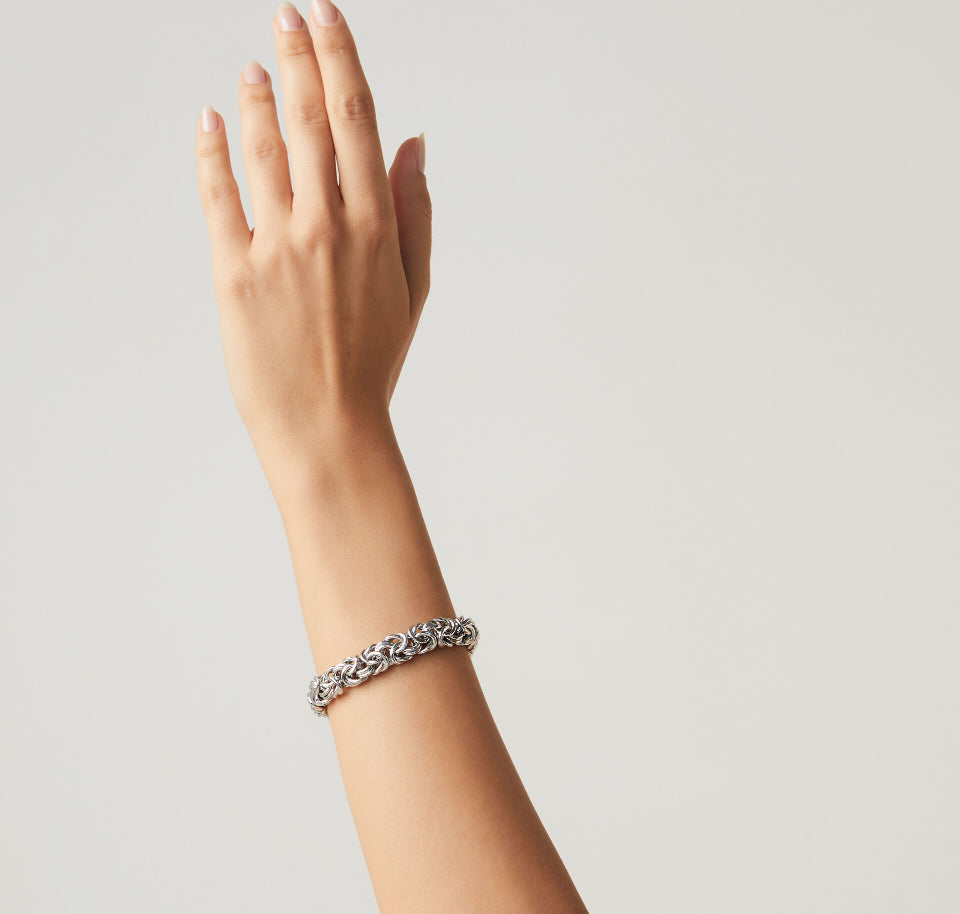 Bracciale Donna Giovanni Raspini Argento 925 Caesar Maglia Bizantina Media 10839