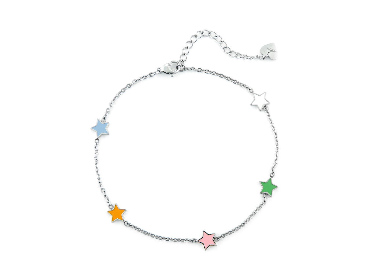 Cavigliera Donna 4US Cesare Paciotti Acciaio  Con stelle smaltate multicolore 4UCV6618W