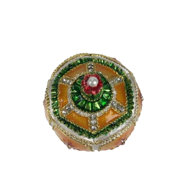 Scultura Il Mondo Dei Carillion Uovo Regale Corona Dorato 14 cm 23811