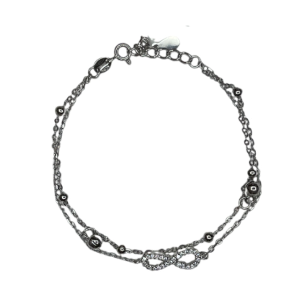 Bracciale Donna Re Mida Argento Infinito Zirconi BR-Djv-8