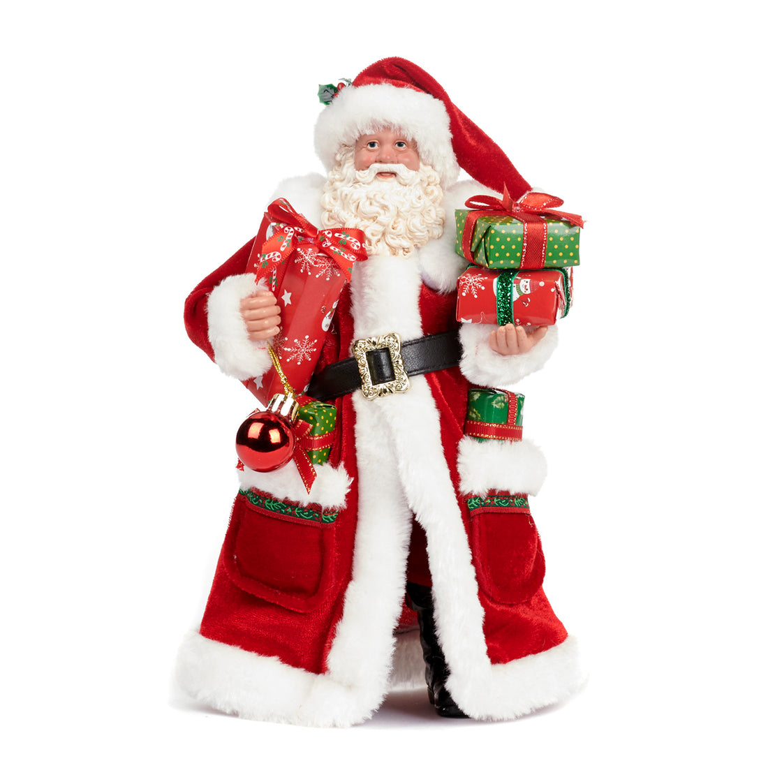 Babbo Natale Goodwill Artigianale Pacchetti Regalo Rosso Altezza 28 cm AS25015
