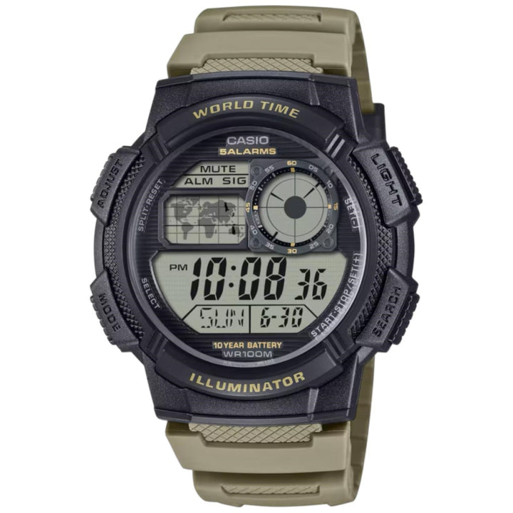 Orologio Uomo Casio 10 Anni Batteria Digitale Gomma AE-1000W-5AVEF