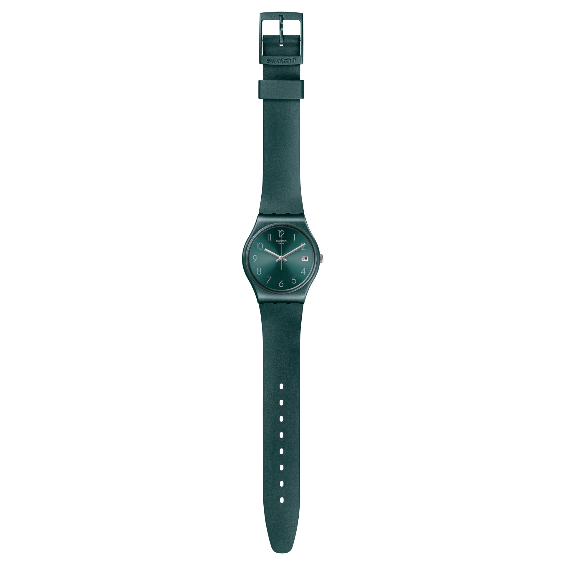 Orologio Unisex Bambino Swatch Ashbaya Verde Smeraldo Quarzo Data GG407
