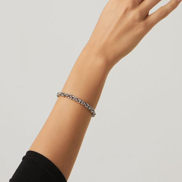 Bracciale Unisex Giovanni Raspini Argento 925 Catena Maglia Bizantina Piccola 10143L