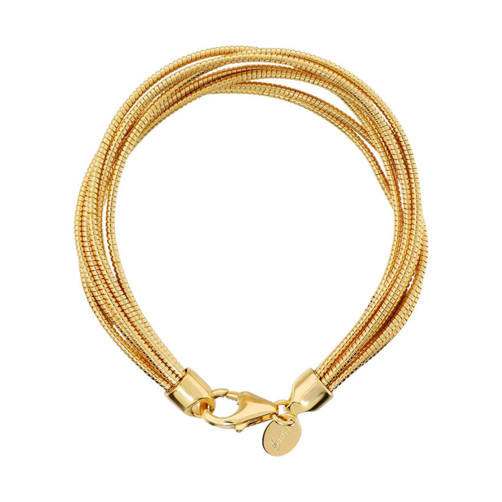 Bracciale Donna Etrusca Bronzo Dorato Maglia Tubogas Lucida WSET00987.YG