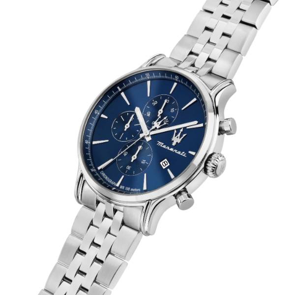 Orologio Uomo Maserati Epoca Acciaio Blu Cronografo Data Quarzo R8873618039