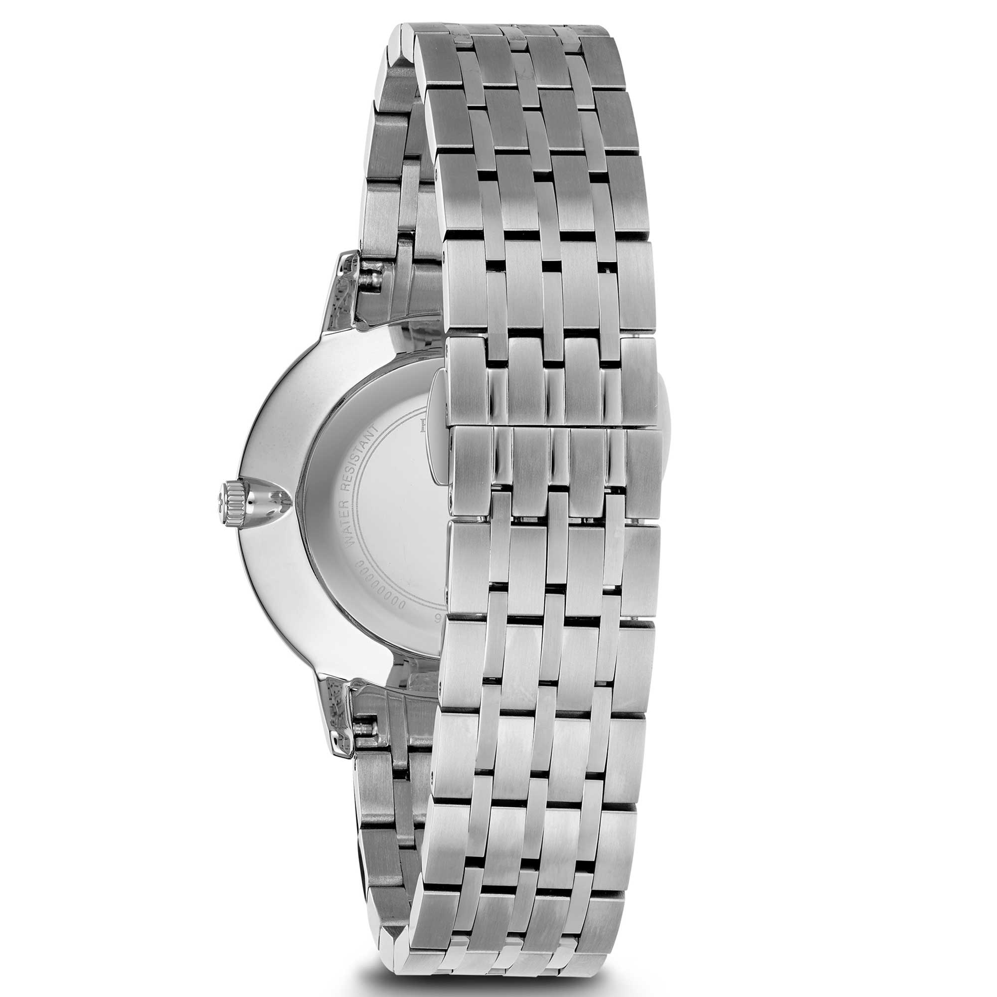 Orologio Donna Bulova Quarzo Solo Tempo Argentè Ultra Slim Acciaio Diamanti 96P183