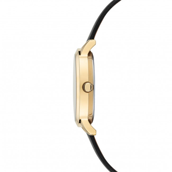 Orologio Donna Versus By Versace Nero Quarzo Solo Tempo Acciaio Dorato Pelle VSPZK0221