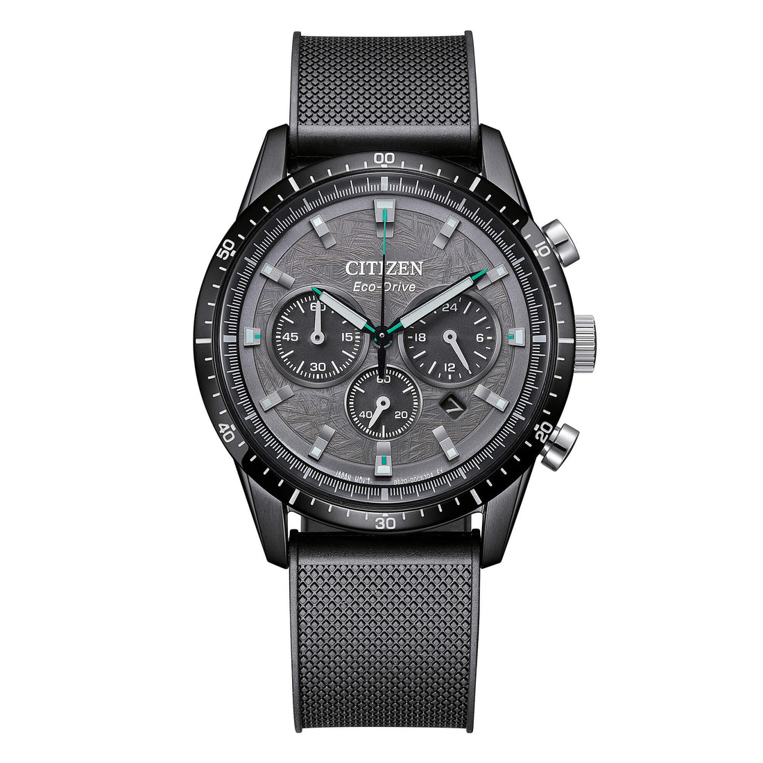 Orologio Uomo Citizen Nero Eco-Drive Cronografo Gomma Data CA4625-02H