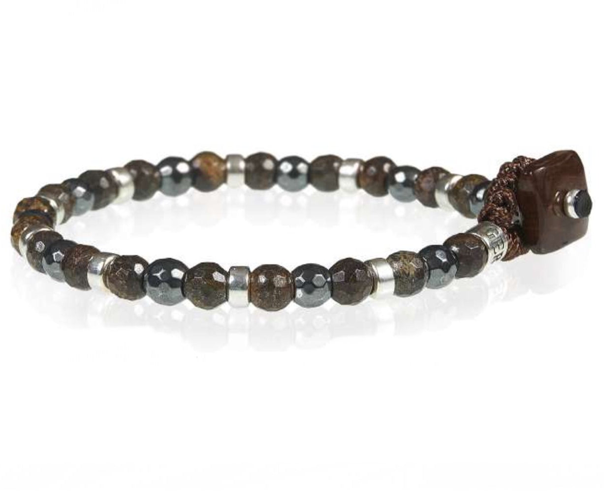 Bracciale Unisex Gerba Argento 925 Occhio di tigre WBROWN04