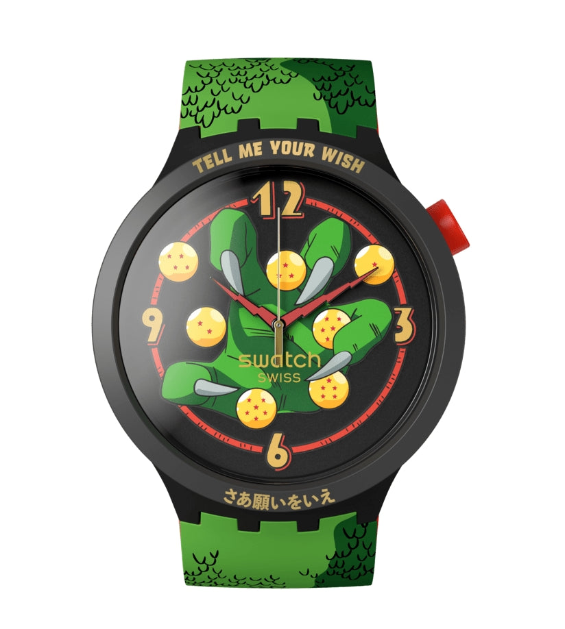 Orologio Uomo Swatch Bioceramica Dragonball Shenron Quarzo Solo Tempo SB01Z102