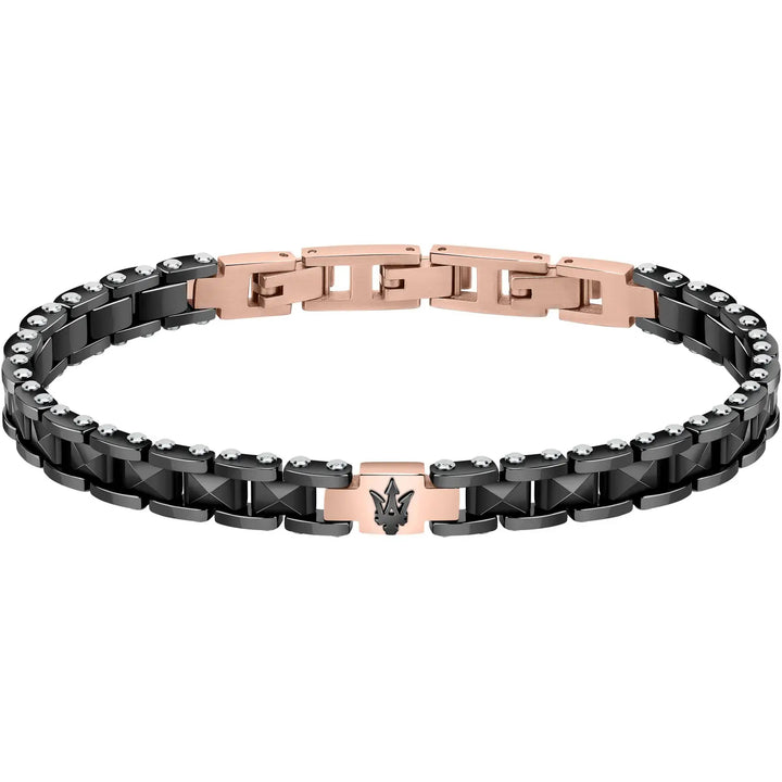 Bracciale Uomo Acciaio Maserati Jewels Nero Rosè JM422ATZ13
