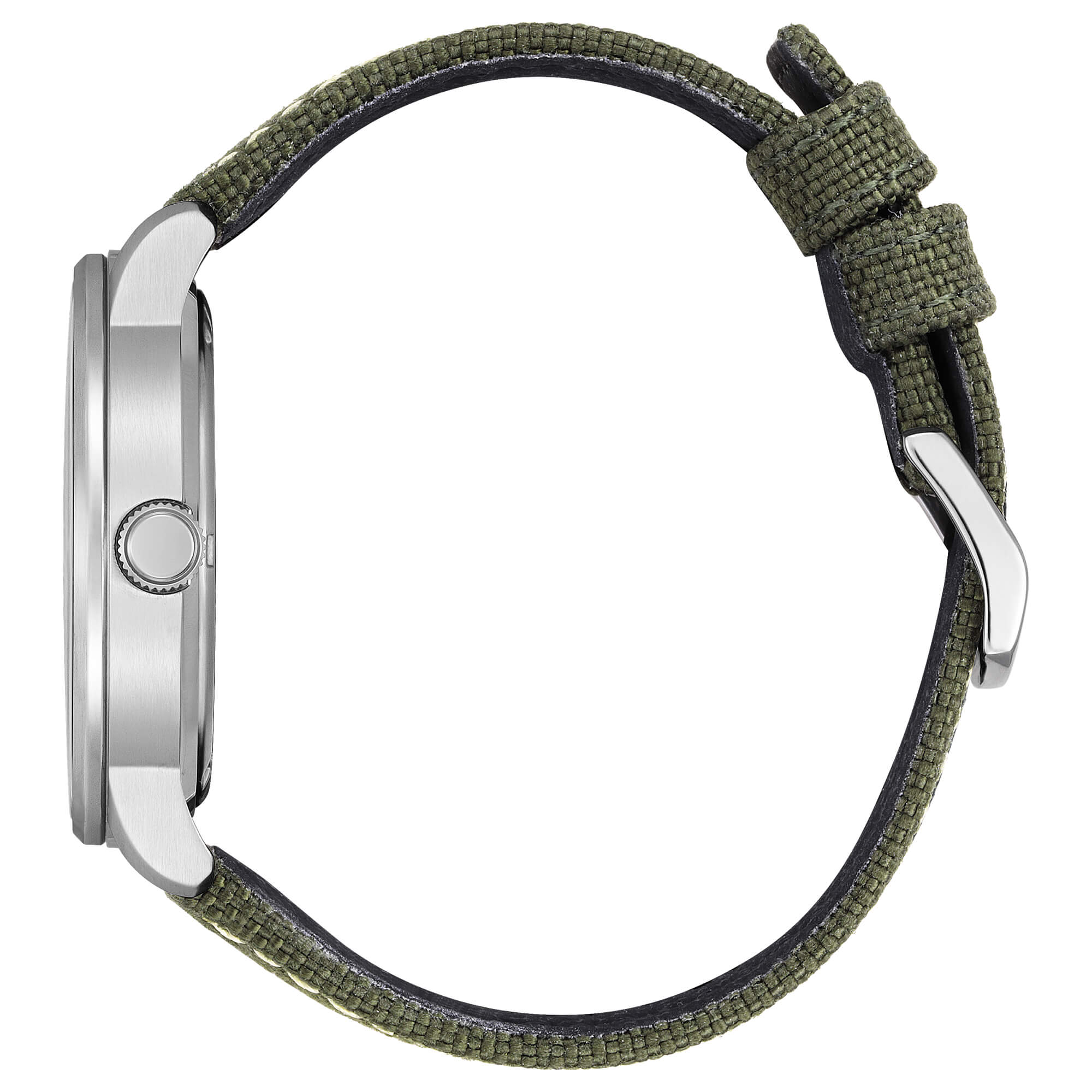 Orologio Uomo Citizen Eco Drive Solo Tempo Doppia Data Acciaio Cordura BM8590-10E